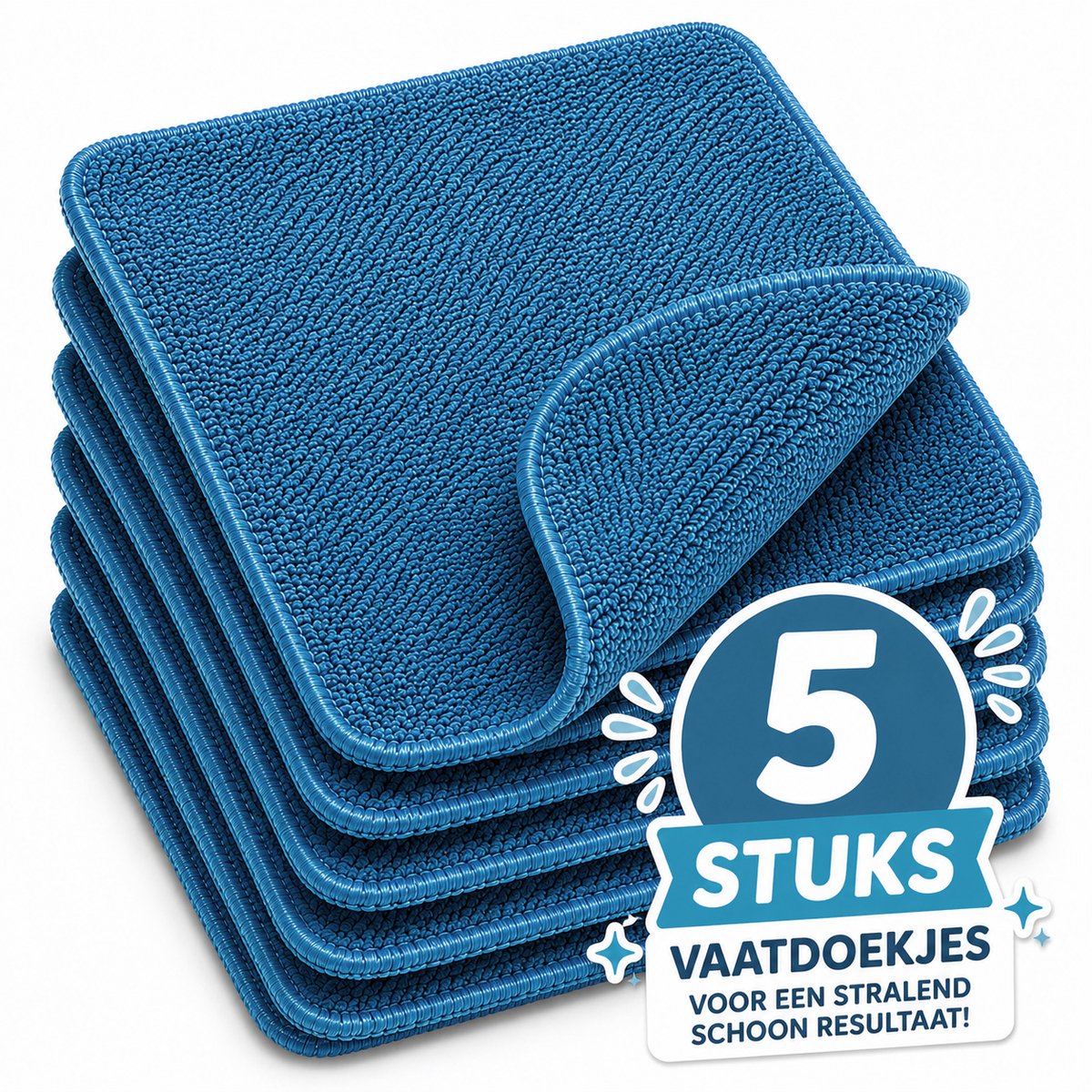 NanoPlus Vaatdoekje 5 stuks - Blauw