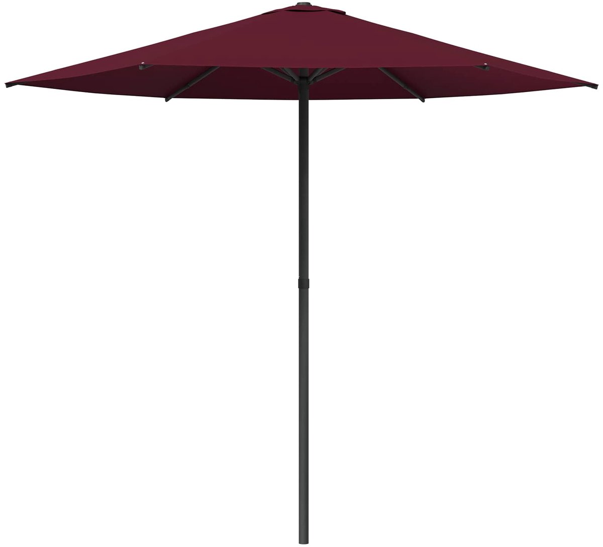 vidaXL - Tuinparasol - 230 - x - 230 - cm - Polyester - Rechthoekig - Bordeaux - Rood