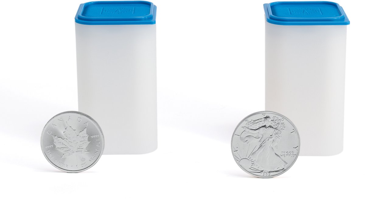 SQUBE - Muntcapsule - Muntenkoker voor 20 munten met een diameter van 40-41 mm, stapelbaar