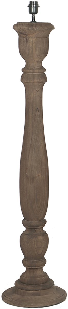 by Mooss - Vloerlamp - Boston - Umber - Hout - Robuust - Baluster - 125cm - Woonkamer - Landelijk - Stoer - Hip - Trendy