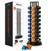 BOTC Capsulehouder - Capsulehouders geschikt voor 40 Nespresso Pods - Draaibaar - Koffiecups houder - Zwart