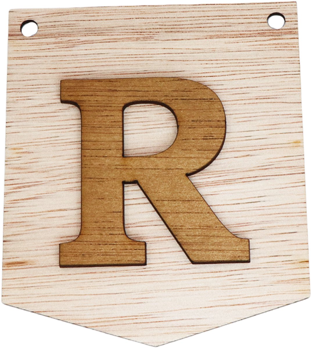 3D Houten Letter R – Gepersonaliseerde Slingers & Vlaggenlijnen Zelf Samenstellen | Duurzame Decoratie