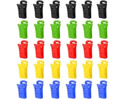 30 stuks sokkenklemmen voor wasmachine en droger sokkenclips met haak sokkenhouder wasmachine sokkenclip direct in de lade 5 kleuren