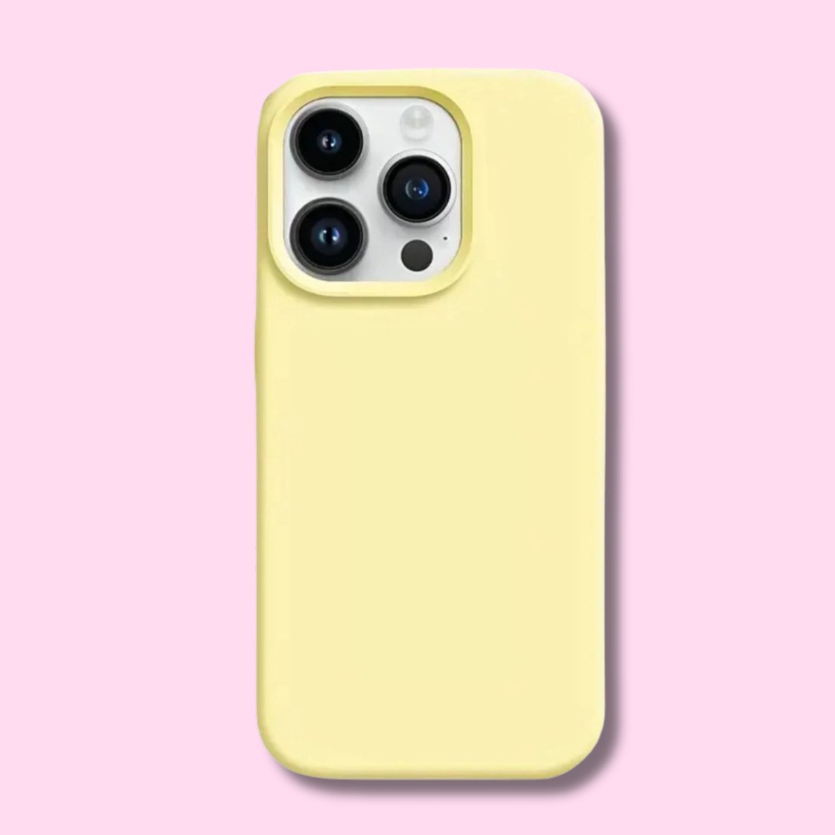Zacht geel telefoonhoesje – Geschikt voor iPhone 15 – TPU