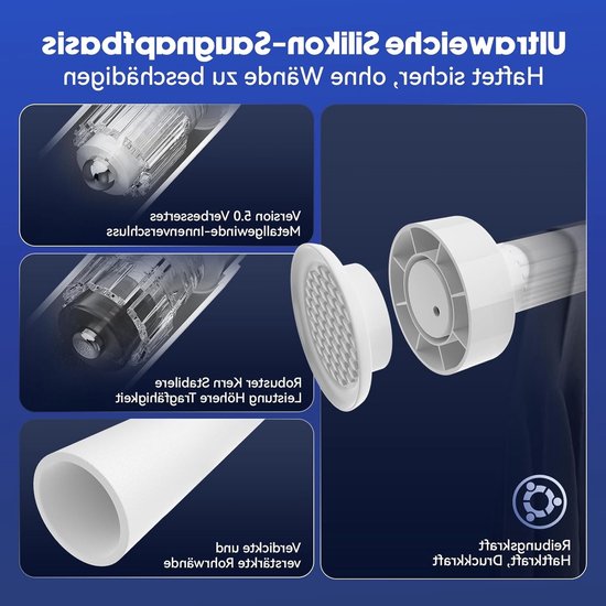 Verstelbare Spannerstang voor Gordijnen 70-170cm - 32mm Diameter - Klem- en Telescopische Stang zonder Boren, Antislip en Vergrendelingsfunctie voor Ramen en Deuren van Merkloos	 — afbeelding 3