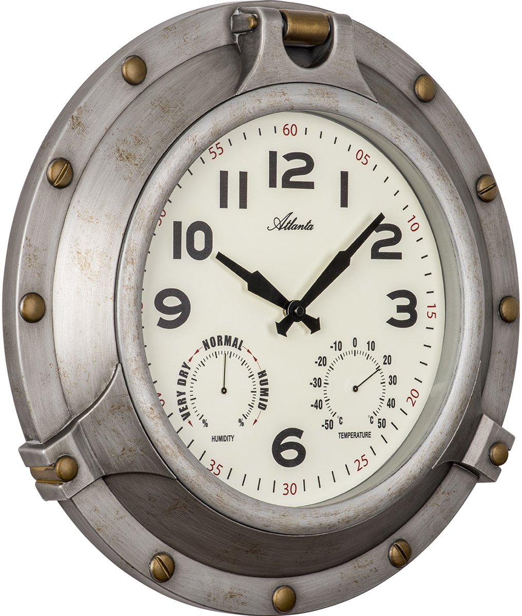 Atlanta 4545 - klassieke wandklok - ook geschikt voor buiten - 45 cm