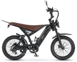 OUXI GT20 Pro Elektrische Skinnybike - Richtingaanwijzers - NFC-chip - 20 Inch - 250W Motor - 7 Versnellingen - 65 km Actieradius - Hydraulische Schijfremmen - Zwart