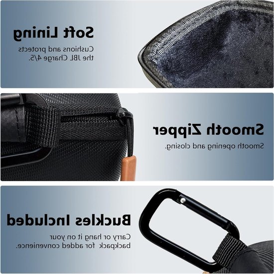Hard Travel Protection Case voor JBL Charge 4 en Charge 5 - Bescherming, Draagbaar en Duurzaam voor Bluetooth Speakers van Merkloos — afbeelding 2