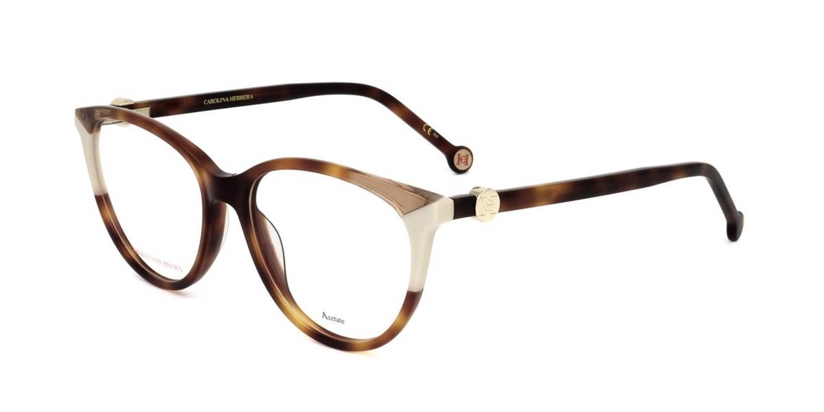 Carolina Herrera CH 0054 Havana ivory 53/16/145 WOMAN Brilmonturen