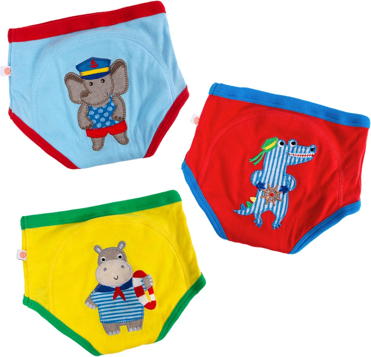 Zoocchini set van 3 oefenbroekjes - 100% organic katoen - Maritime Mates - Jongens - 2-3 jaar