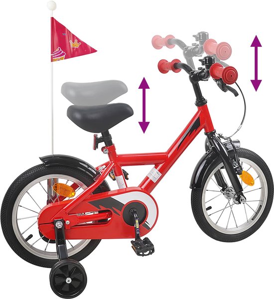vidaXL - Kinderfiets - 14 - Inch - voor - 3-5 - jaar - oud - Rood van VidaXL — afbeelding 5