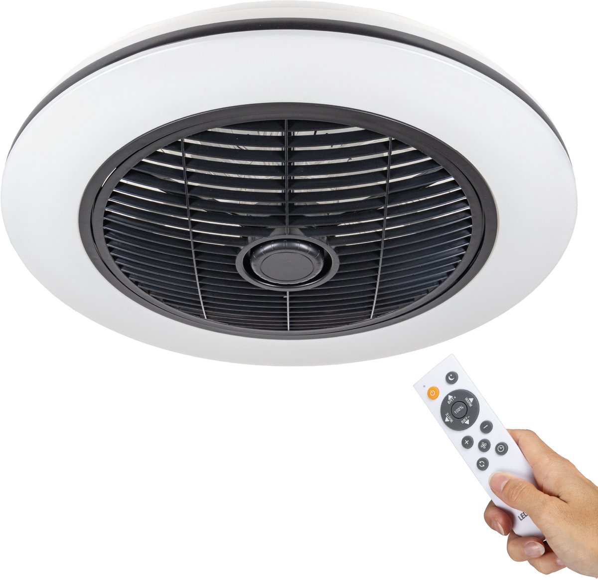 Proventa 3D Air Plafondventilator met verlichting 50 cm - Verspreidt lucht over hele kamer - Plafondlampen met Ventilator & Lamp - Met afstandsbediening - Ventilatorlamp - Ventilatoren plafond - Plafonventilator thumbnail 8