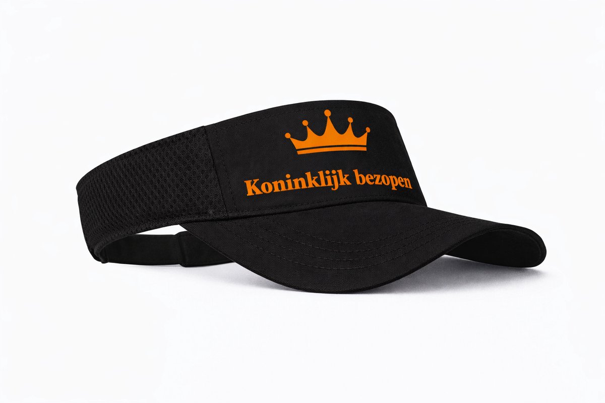 Zonneklep - Zwart - Koninklijk Bezopen - One Size