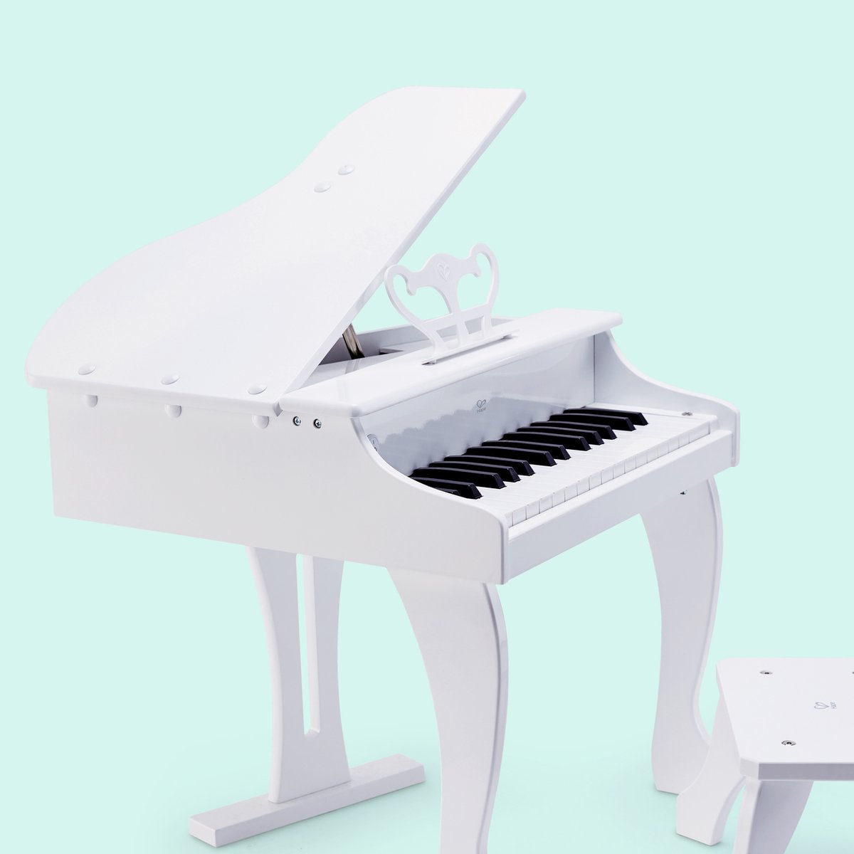 Hape Luxe Kindervleugel Wit - Elektronische Piano met 30 Toetsen voor Kinderen vanaf 3 Jaar