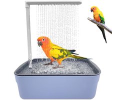 Dierenbad voor vogels, ideaal voor parkieten en papegaaien, automatische watercyclus, vogelverzorging en hygiëne