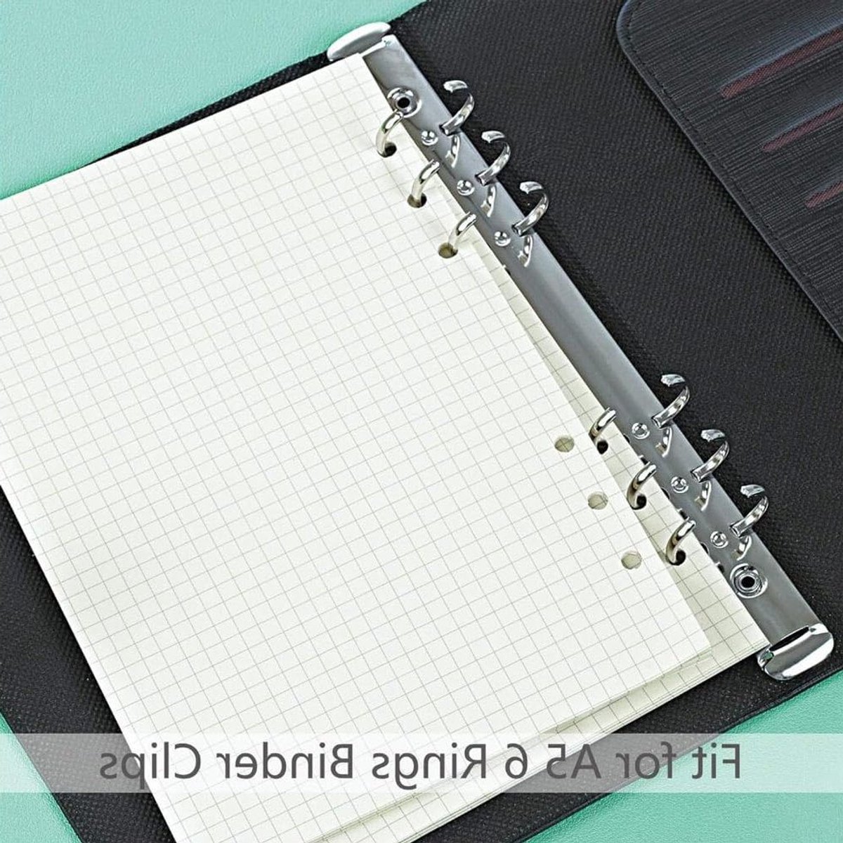 Set van 6 Navullingen A5 Formaat, 6 Gaten, Geruit Papier, 270 Vellen/540 Pagina's, Notitiepapier voor Ringbanden en Herbruikbare Notitieboeken — cadeau in Cadeau-ideeën - foto 2