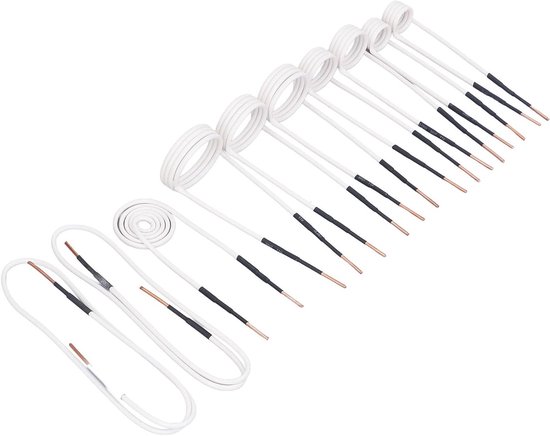 10 Stuks Inductieverwarmerspoelen met Messing Kern, Elektrische Warmte-inductiespoelset voor Roestverwijdering en Warmtebehandeling — afbeelding 2