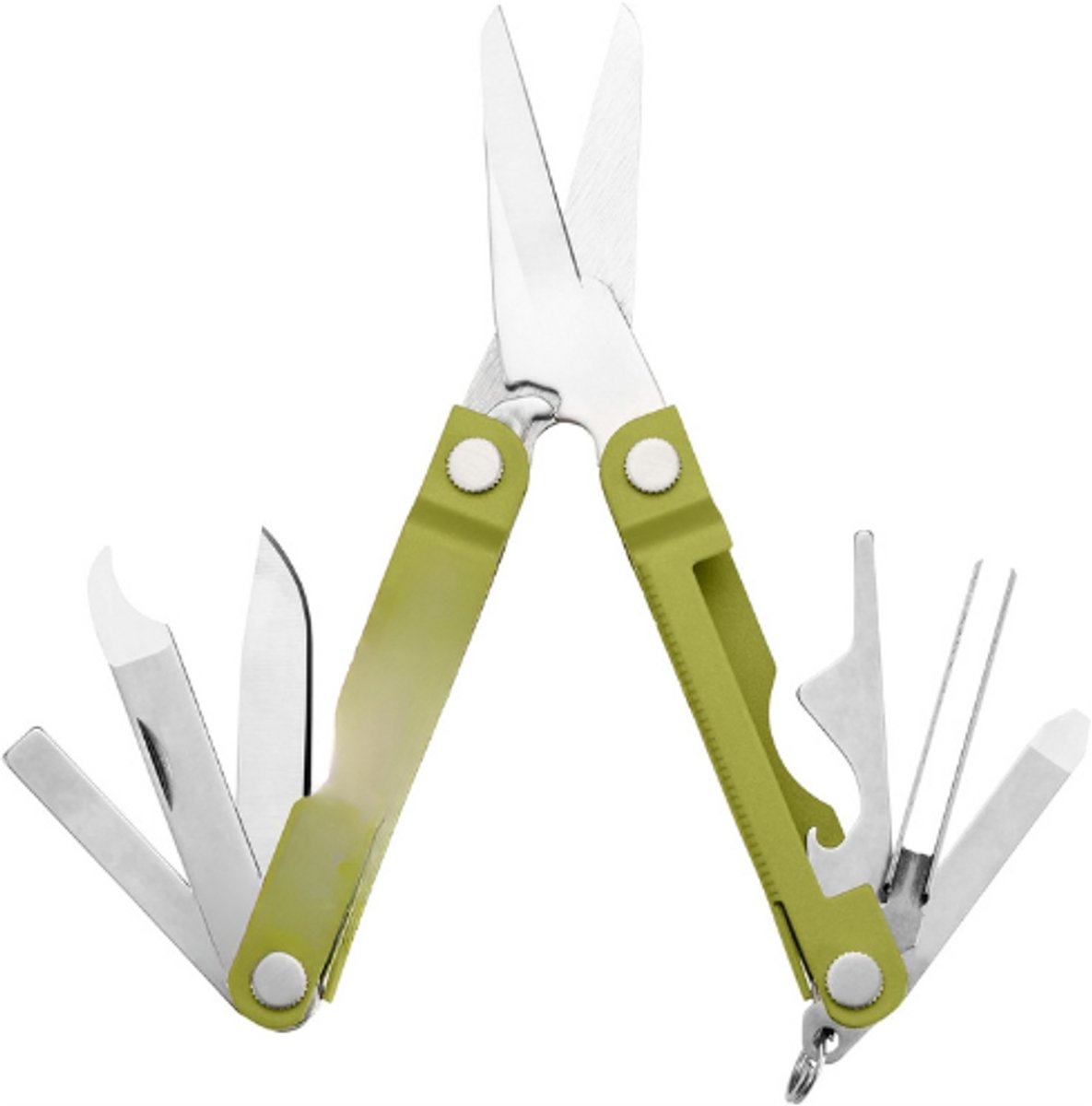 Micra - Roestvrijstalen multitool met schaar en 9 gereedschappen - Mojito
