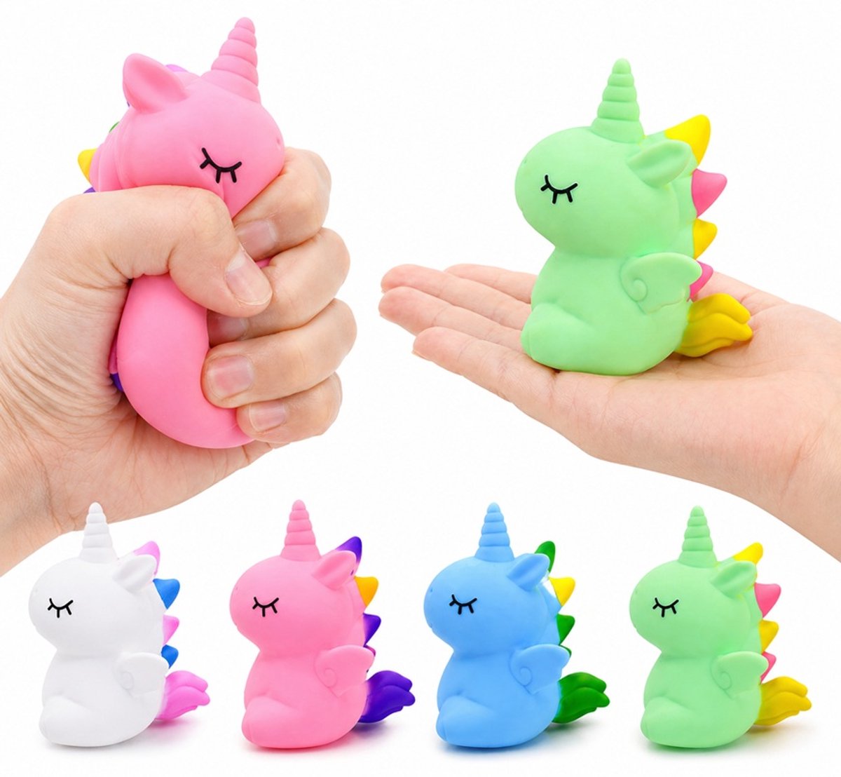 Squishy eenhoorn stressbal - 1 exemplaar - Fidget Toys - Uitdeelcadeau