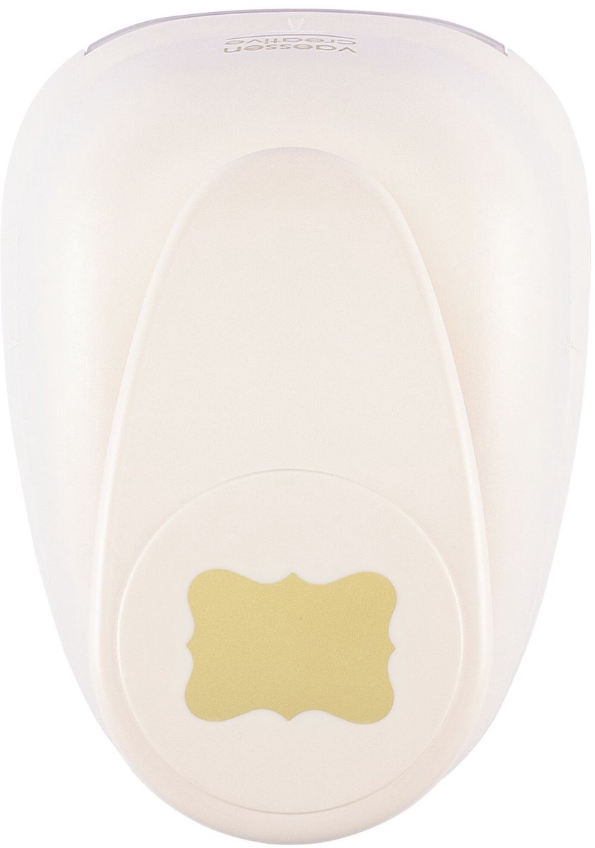 Vaessen Creative Pons - Figuurpons - Sierlijk Label - 4,8 x 6,6 cm