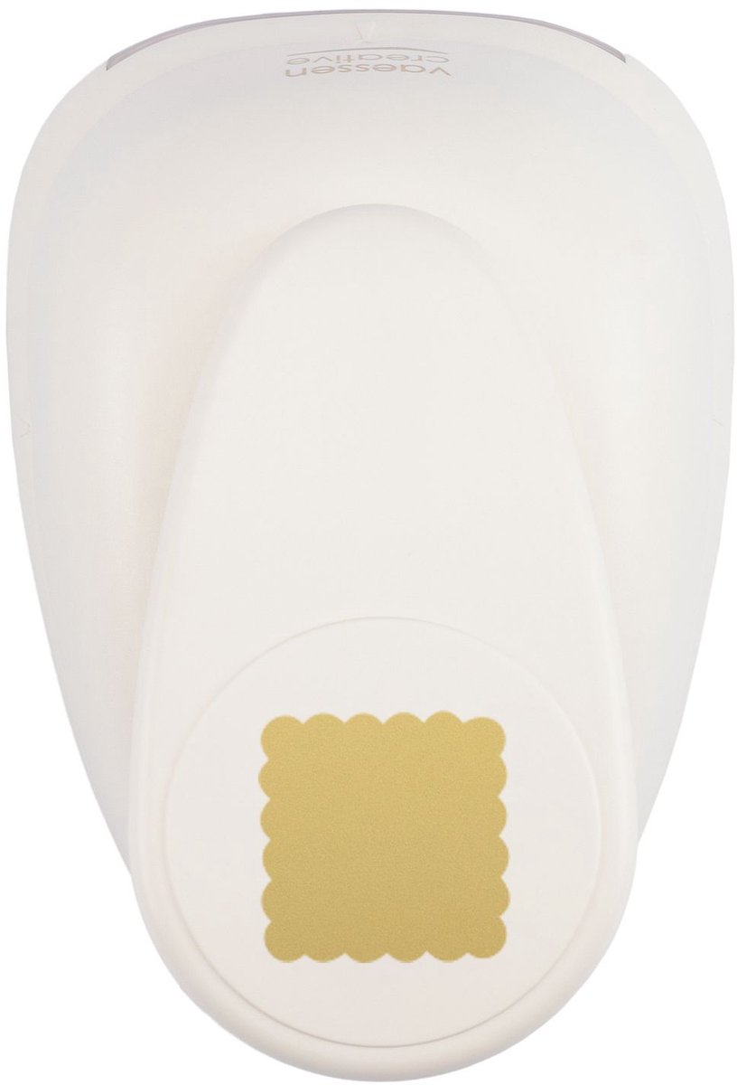 Vaessen Creative Pons - Figuurpons - Vierkant Geschulpt - 5,7 x 5,7 cm
