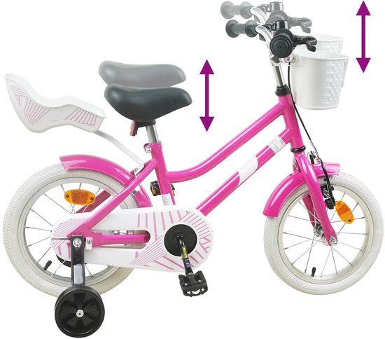 vidaXL - Kinderfiets - 16 - Inch - voor - 4-6 - jaar - oud - Donkerroze van VidaXL — afbeelding 2