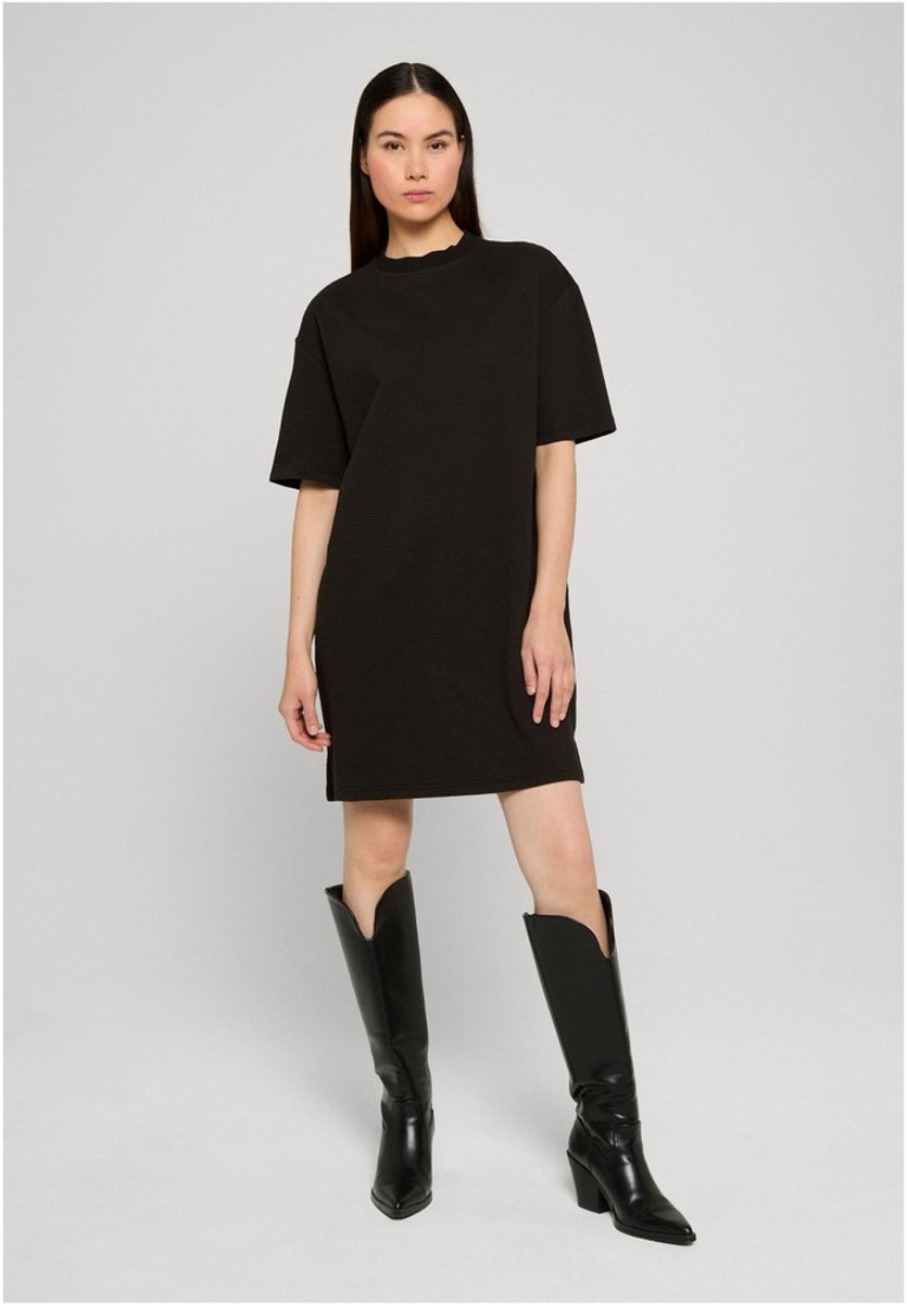 Urban Classics Ladies Structured Jersey Tee Dress Dames Mini-jurk – XS Zwart