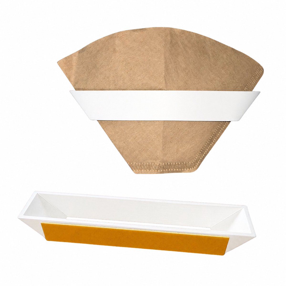 Koffiefilterhouder - Wit - Koffiefilters houder - Koffiefilter Houder - Filterzakjeshouder - Wandmontage - Inclusief Bevestiging