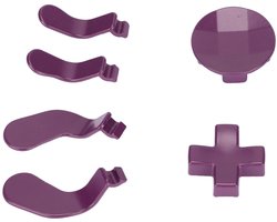 Oneay Paarse schakelpeddels, knopaccessoires en vervangingsonderdelen van roestvrij staal voor je controller – personaliseer je Xbox One Elite Series 2-ervaring.