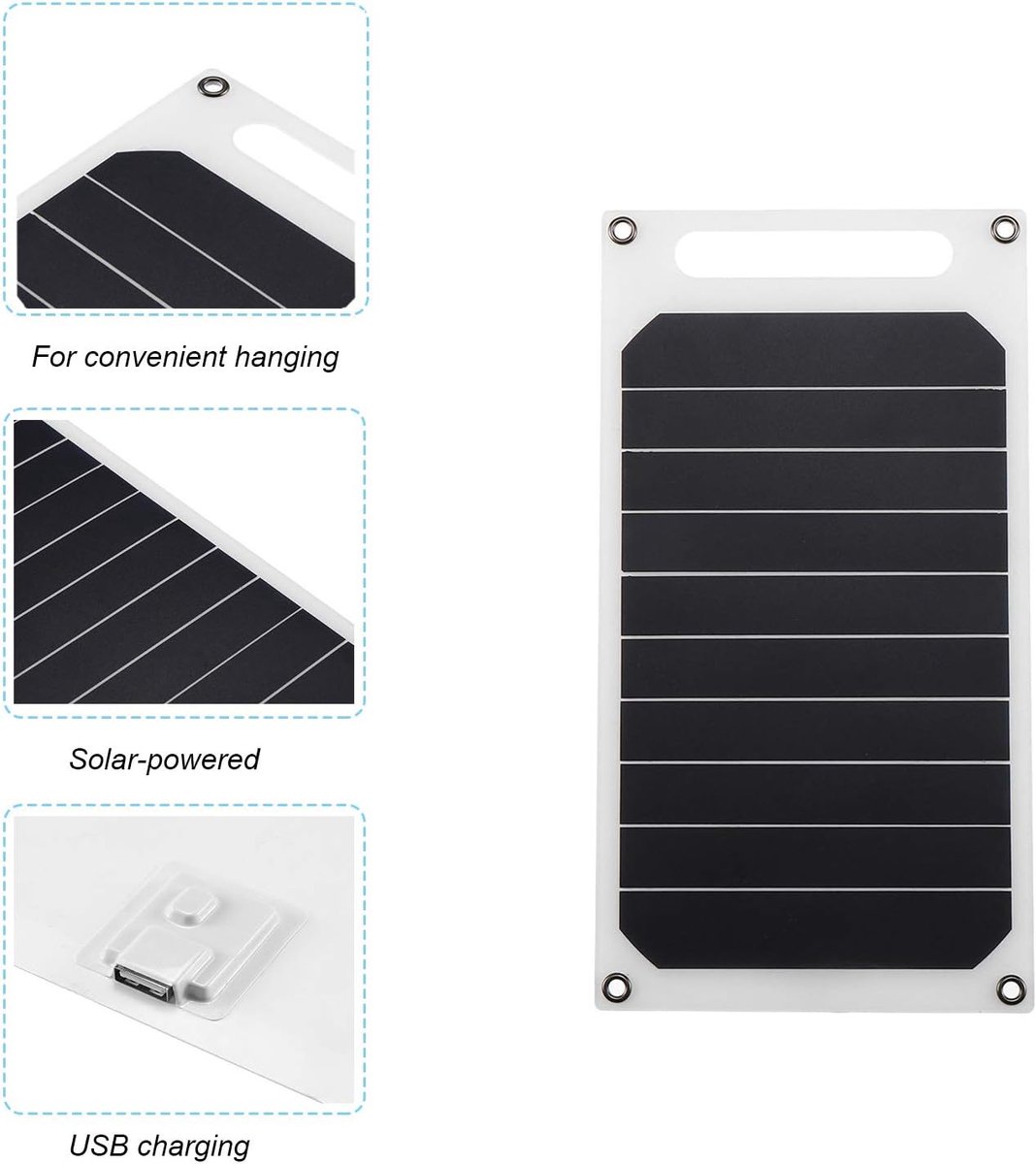 mini-zonnepaneel, slim light, zonnecel, oplader, USB, zonnelader, draagbaar, powerbank op zonne-energie, USB, voor telefoon, autolader, kamperen – foto 5