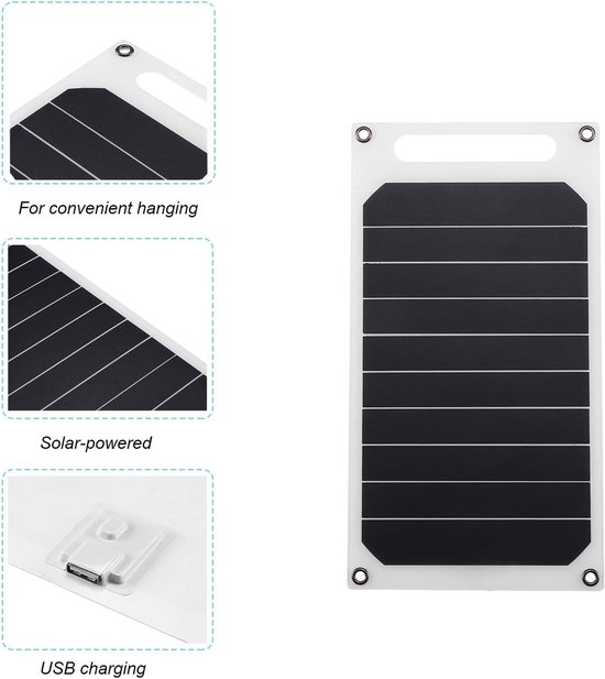 mini-zonnepaneel, slim light, zonnecel, oplader, USB, zonnelader, draagbaar, powerbank op zonne-energie, USB, voor telefoon, autolader, kamperen van MINI — afbeelding 5