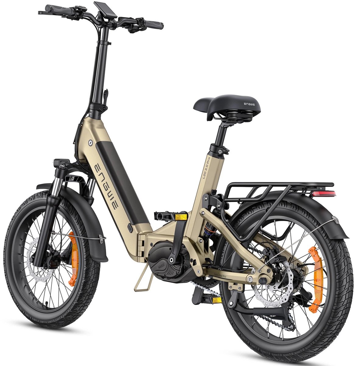 ENGWE L20 3.0 Pro Elektrische fiets - Actieradius 150km - Verwijderbare batterij 48V15Ah - Motor 250W - Shimano 7 versnellingen - Hydraulische schijfremmen - 20 Inch Commuter E-Bike - Fatbike - Goud - ENGWE - €1.699,00