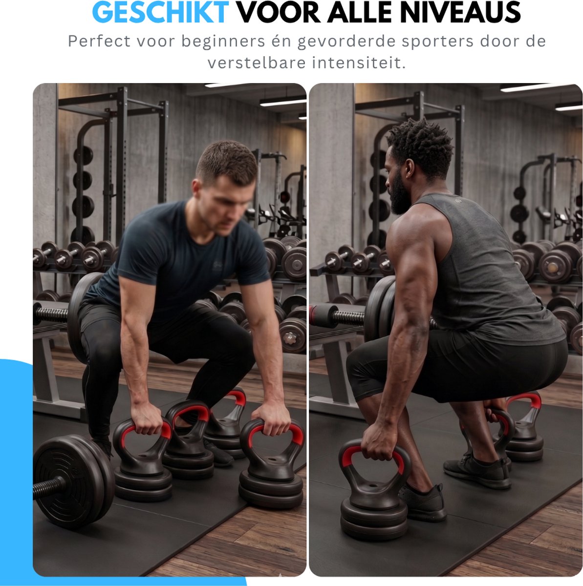 Truskore Halterset 20 KG - Dumbbell - Kettlebell - Gewichten Set - Opdruksteunen - Verstelbare Dumbells Set - Dumbbells - Dumbbell Set - Zwart/Rood thumbnail 5
