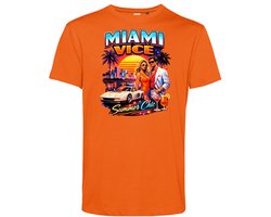 T-shirt Miami Vice Summer Chic | Toppers in Concert 2026 | The Summer Is Magic | Foute Party Shirt | oranje | maat M