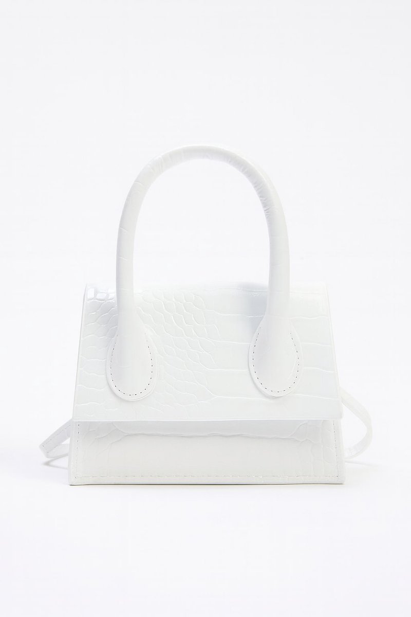 Dames Witte Mini Schoudertas Met Structuur Crossbody Tas Klein Formaat Omuz Çantası Met Ritssluiting Voor Dagelijks Gebruik