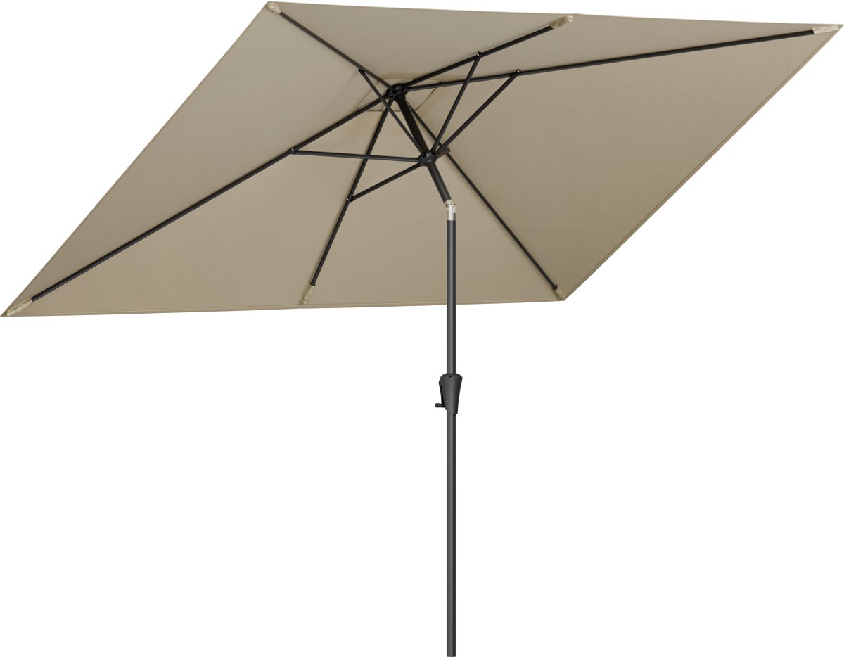 LifeGoods Parasol - Tuin - 200x300cm - 30° Kantelbaar - Waterdicht - UPF50+ - Taupe
