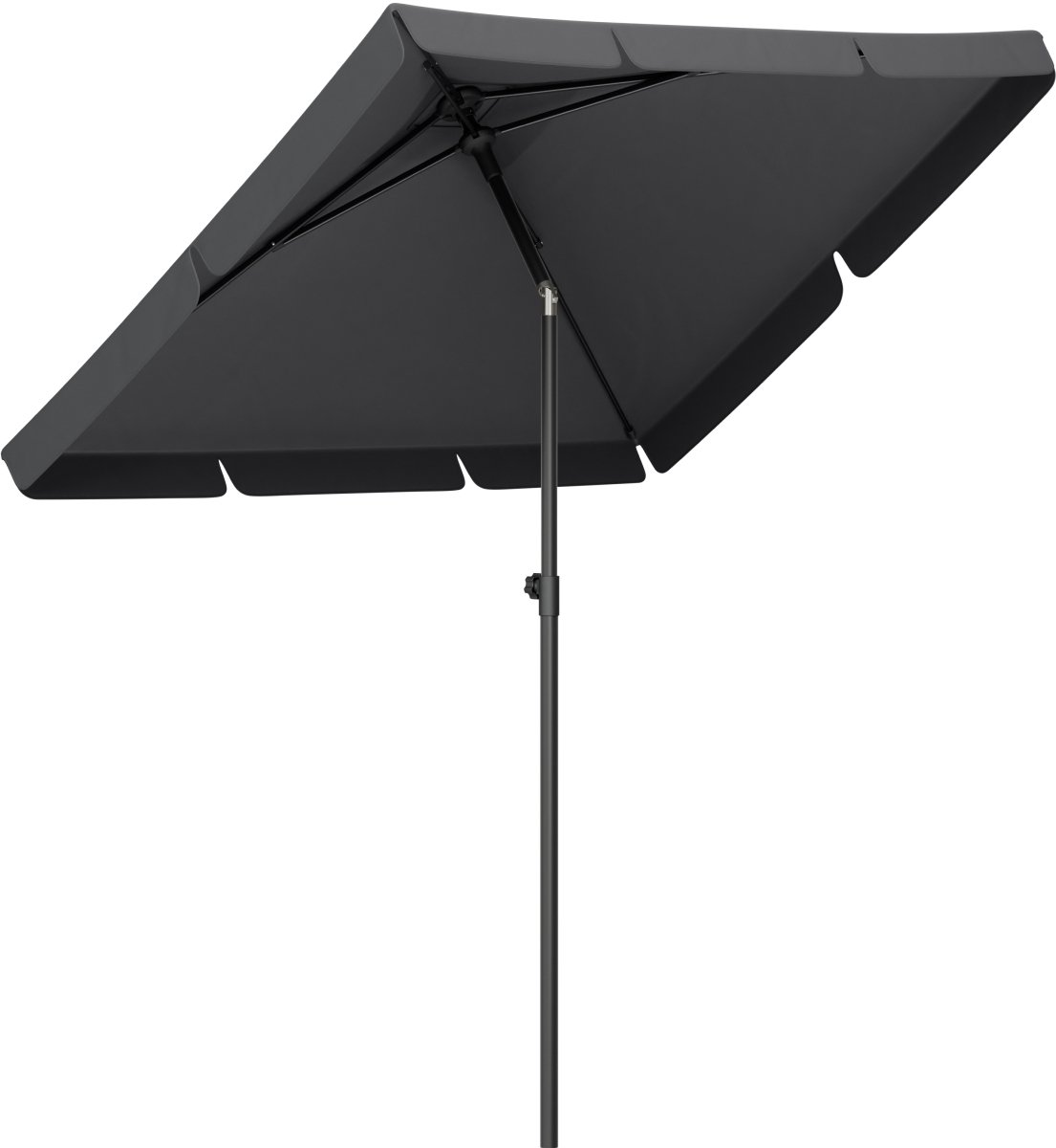 Bol.com LifeGoods Parasol - Tuin - Balkonparasol - 200x125cm - 30° Kantelbaar - Waterdicht - UPF50+ - Donkergrijs aanbieding