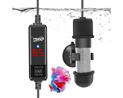 Verstelbare Aquarium Verwarmer 10W met Digitale Temperatuurregeling, Geschikt voor Zoet- en Zoutwater, Ideaal voor Diverse Vissen en Aquaria van 15-34°C