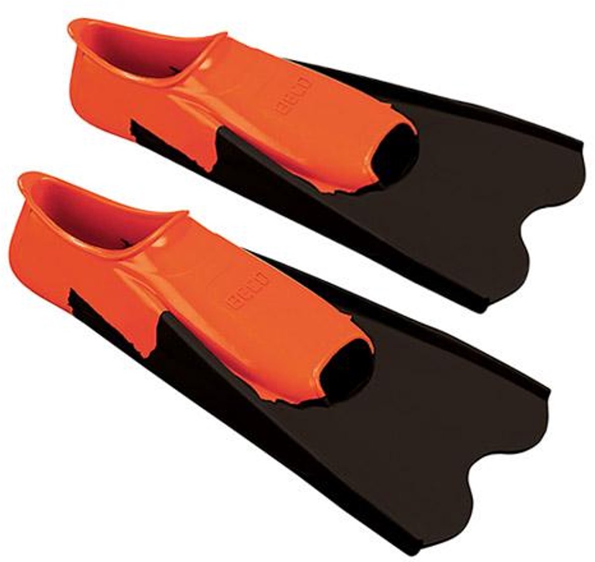 BECO zwemvliezen | kort | rubber | zwart/oranje | maat 38-39