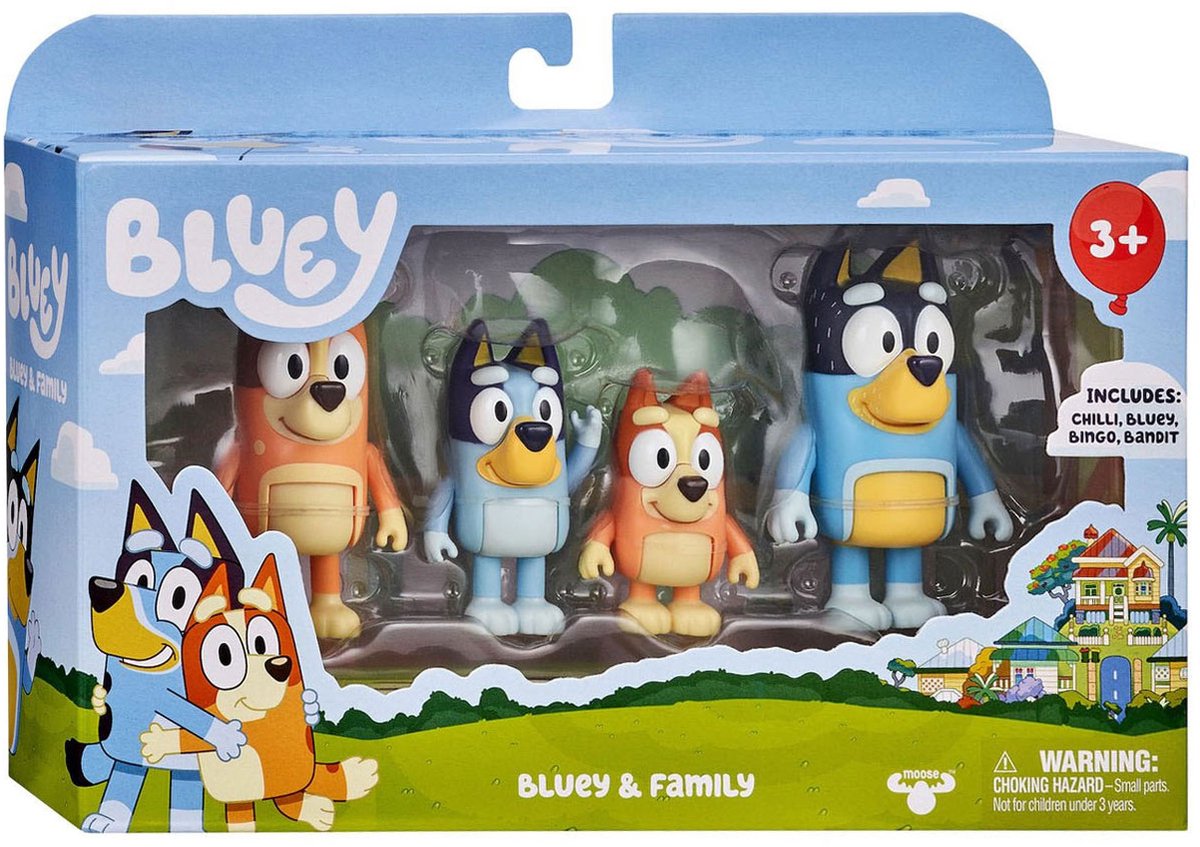 BLUEY - 4 speelfiguren Familie: Bluey, Bingo, Bandit & Chilli - Speelfigurenset — afbeelding 16