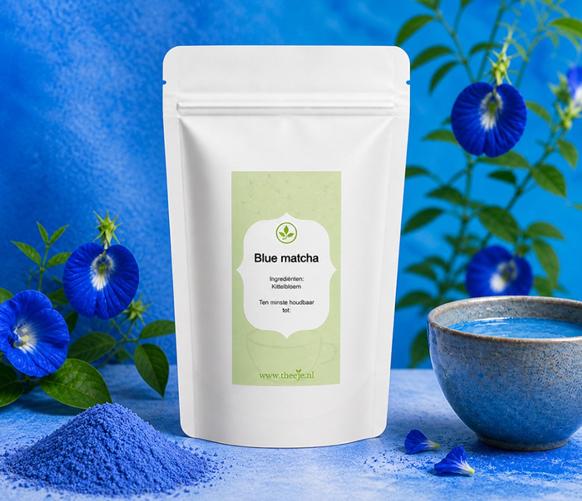 Blue Butterfly Pea poeder - Blue Matcha - Matcha Latte - Blauwe Vlindererwt - Blue Butterfly Pea Flower - Natuurlijke kleurstof - Cafeïnevrij - 50 gram