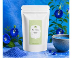 Blue Butterfly Pea poeder - Blue Matcha - Matcha Latte - Blauwe Vlindererwt - Blue Butterfly Pea Flower - Natuurlijke kleurstof - Cafeïnevrij - 50 gram