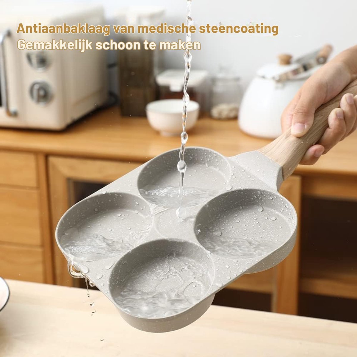 HEZIVO® Pancake Pan - Pannenkoekenpan - Eierpan - Omeletpan - Anti Aanbak - Wit