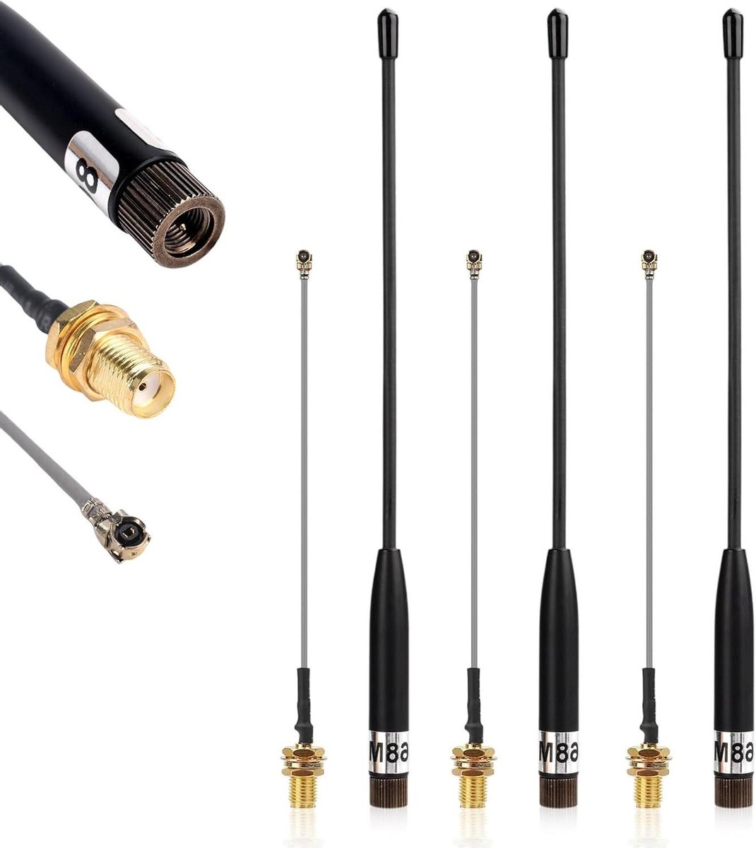 LoRa Antenne - Lange afstand - Signaal verbeteren - 10dBi gain - 3 stuks - Zwart