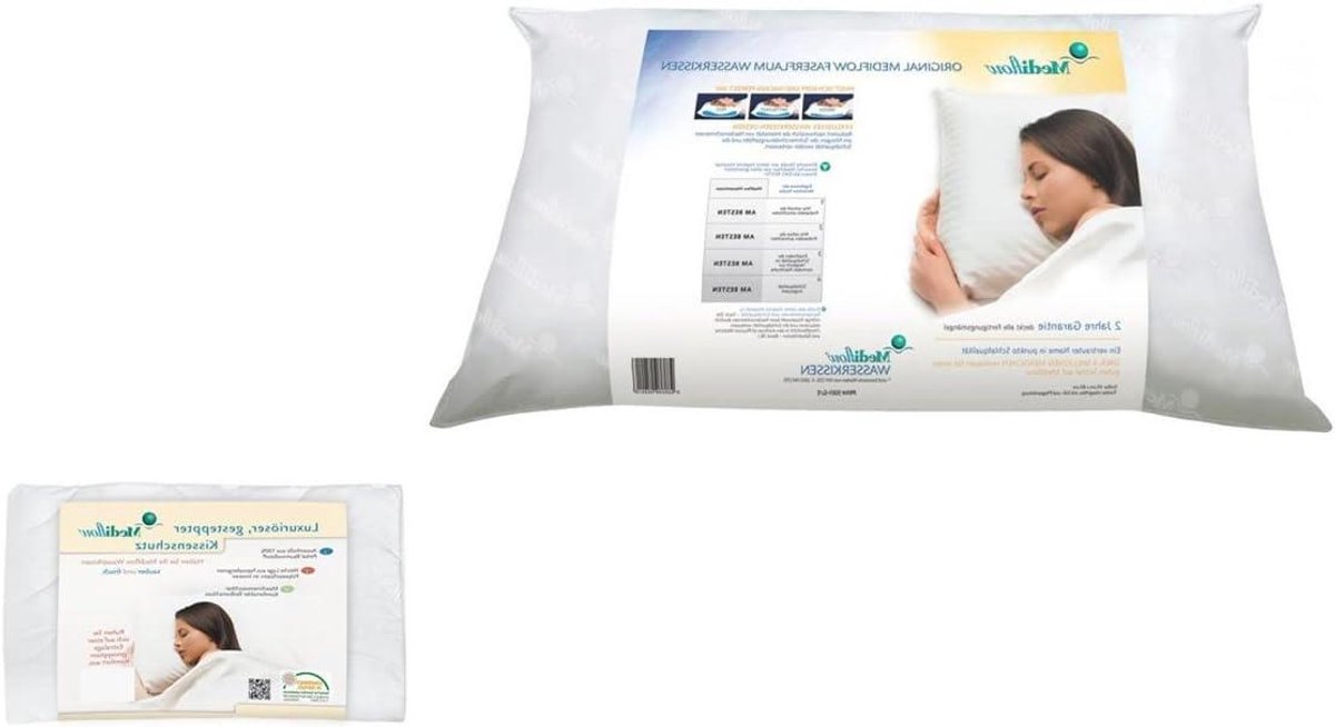 Waterkussen Set - Hoofdkussen Comfort - Betere Slaap - Gepatenteerd Waterkernsysteem - 2x 40x80cm - Wit