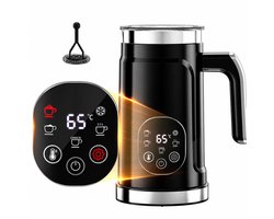 Jensaro Melkopschuimer 5-in-1 met LED Display – Warm & Koud Schuim – Elektrisch – Cappuccino - Latte – 300ml – Automatisch