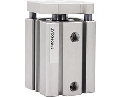 Pneumatische Luchtcilinder - Drie-staaf Cilinder - Automatische Beweging - Dunne Type Ontwerp - 25 mm Boring - Aluminiumkleurig