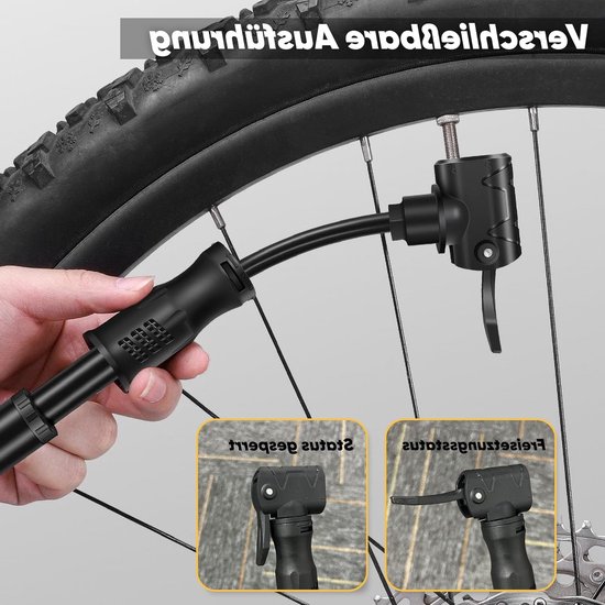 Mini Fietspomp - Draagbare Luchtpomp voor Fietsen, Geschikt voor Mountainbikes en Stadsfietsen, Compact en Efficiënt — afbeelding 4