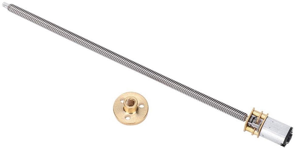 Krachtige N20 Gear Motor met Lange Output Shaft en Hoge Overbrengingskoppel voor Elektronische Sloten en Slimme Auto's, 6V 60RPM, T5 x 160mm