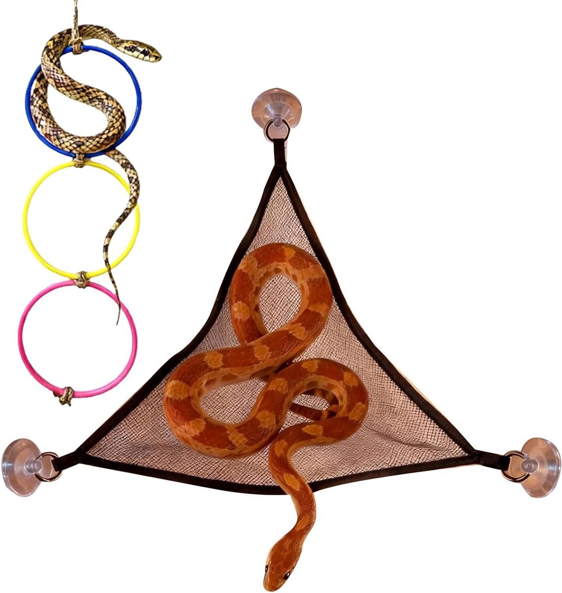 Reptielen Klimspeelgoed - Terrarium Accessoires - Verbetering Habitat - Interactief Ontwerp - 6 Ringen 80 cm - Willekeurige Kleur